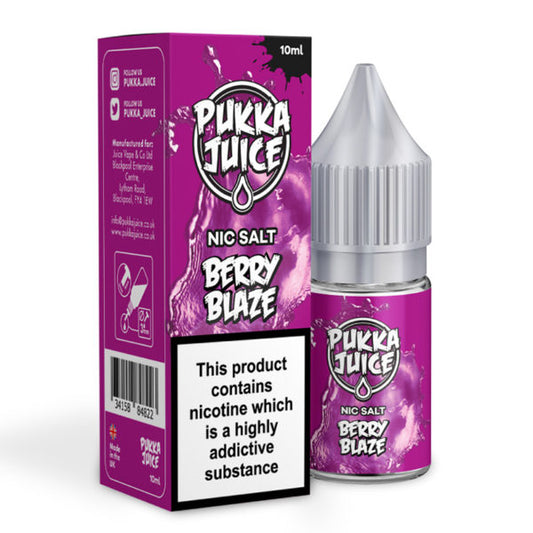 Berry Blaze 10ml Nicotine Salt E-Liquid by Pukka Juice