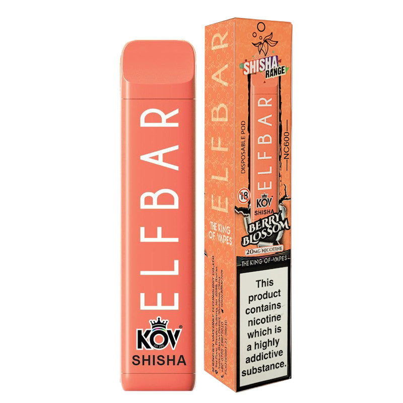 Elf Bar Shisha Berry Blossom Flavour NC600 Disposable Vape 20mg l Pack Of 1