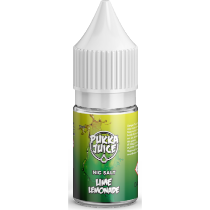 Lime Lemonade 10ml 20mg Nicotine Salt E-Liquid by Pukka Juice