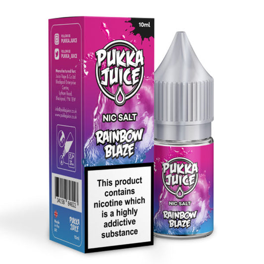 Rainbow Blaze 10ml Nicotine Salt E-Liquid by Pukka Juice